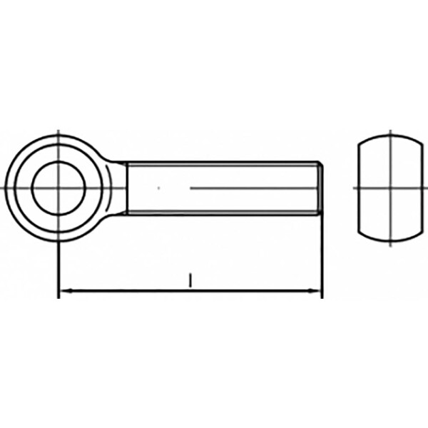 TOOLCRAFT TO-6854862 prstencová skrutka M10 50 mm DIN 444 ocel pozinkované 25 ks; TO-6854862