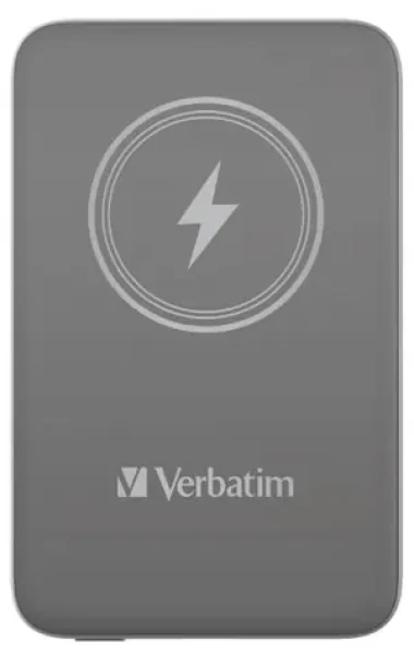 Verbatim Charge 'n' Go Magnetická bezdrôtová powerbanka 10000mAh šedá / USB-C / MagSafe / 15-20W (32249)