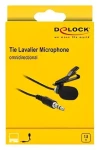 DeLock 66279 / Klopový mikrofón / klipový / kondenzátorový / 3,5 mm Jack / 50 Hz-16 kHz (66279)