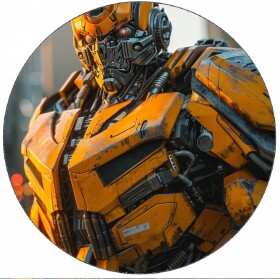 Jedlý papier „Transformers“ — žltý robot, 19,5 cm - Pictu Hap