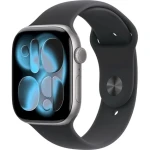 Apple Watch Series 11 GPS+Cellular 42mm Vesmírne šedé hliníkové telo - Čierny športový remienok M/L / 150-200 mm (MF8C4MP/A)