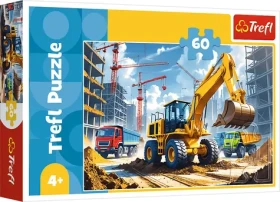 Trefl Puzzle Traktor s rýpadlonakladačom
