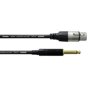 Cordial CCM 10 FP XLR prepojovací kábel [1x XLR zásuvka - 1x jack zástrčka 6,35 mm] 10.00 m čierna; CCM 10 FP