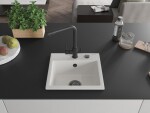 MEXEN/S MEXEN/S - Milo granitový drez vrátane batérie Duero, biela 6505-20-671600-70