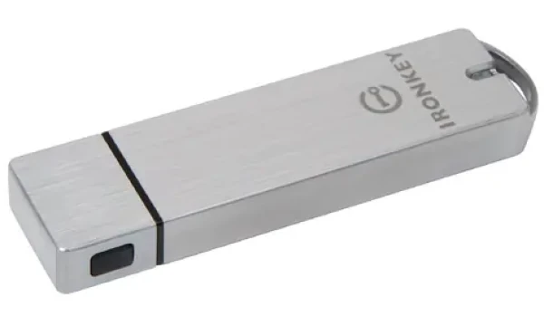 Kingston IronKey enterprise S1000 64GB / Flash Disk / USB 3.0 / čítanie: 400MBs / zápis: 300MBs / strieborná (IKS1000E/64GB)