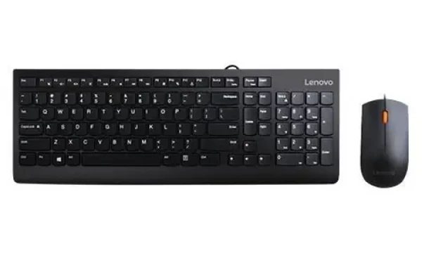 Lenovo 300 čierna / Set klávesnice a myši / Drôtový / US layout / 1600 DPI / USB-A (GX30M39606)