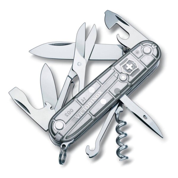 Victorinox Climber 1.3703.T7 švajčiarsky vreckový nožík Počet funkcií 14 strieborná (transparentná); 1.3703.T7