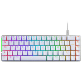 Asus ROG Falchion Ace biela / Herná klávesnica / mechanická / ROX NX RED / RGB / USB / DE Layout (90MP0346-BKDA11)