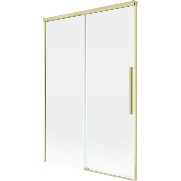 MEXEN/S - Rox vaňová zástena 2-krídlová posuvná 120 x 150, transparent, zlatá kartáčovaná 8C9-120-001-55-00