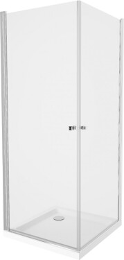 MEXEN/S - PRETORIA duo sprchovací kút 90 x 80, transparent, chróm + vanička vrátane sifónu 852-090-080-01-02-4010