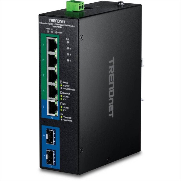 TrendNet TRENDNET - Industrial L2 - Switch - 1 Gbps sieťový switch 10 / 100 / 1000 MBit/s; TI-PG743Bi