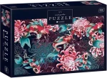 INTERDRUK Puzzle Secret Garden: Koi kapry a chryzantémy