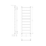 SAPHO - METRO LIGHT vykurovacie teleso 400x1140 biela IR445T