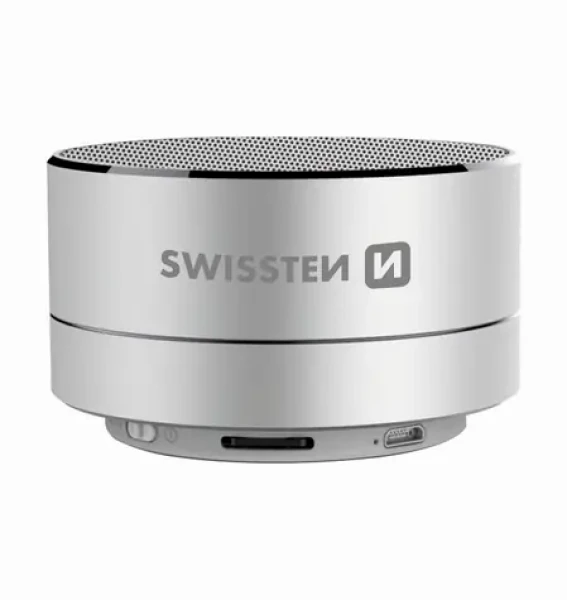 SWISSTEN i-METAL strieborná / Bluetooth reproduktor / 3W / 300mAh (52104432)