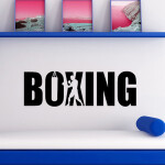 Veselá Stena Samolepka Nápis boxing Farba: modrá, Veľkosť: 80 x 23 cm