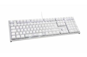 Ducky ONE 2 White Edition PBT MX-Brown biela / Herná klávesnica / podsvietená / mechanická / drôtová (USB) / DE / dopredaj (DKON1808S-BDEPDWZW1)