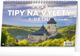 NOTIQUE Stolný kalendár Tipy na výlety s deťmi 2026 / 23.1 x 14.5 cm (PGS-35318)