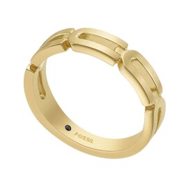 Fossil Štýlový pozlátený prsteň Heritage JF04694710 57 mm