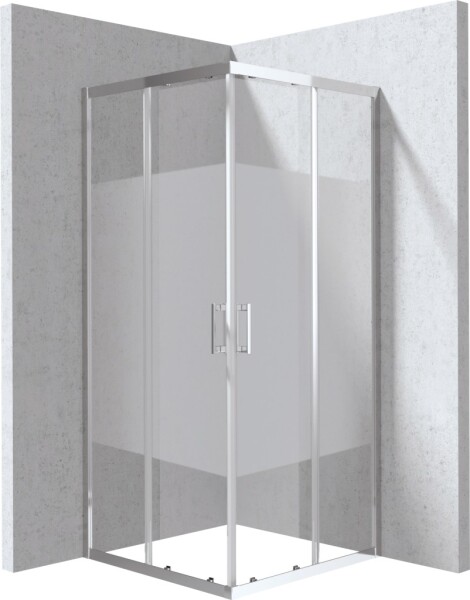 DEANTE - Sprchovací kút Funkia Evo štvorcový, štvorcový, 90x90 cm - vzor pruh KYC_0E99P