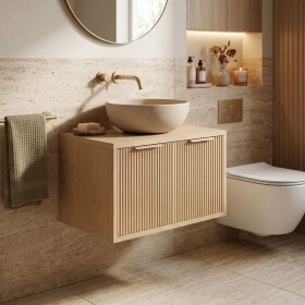 REA - Kúpeľňová skrinka pod umývadlo Core 60cm Beige REA-M0406