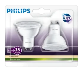Philips LED žiarovka GU10 3.5W teplá biela / Bodová žiarovka / 36 ° / 2700 K / 2 ks (SKL000184926)