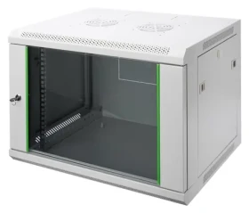 Digitus Dynamic sivá / Nástenný rozvádzač 19" / 9U / 600×450 mm / sklenené dvere (DN-19 09-U-EC)