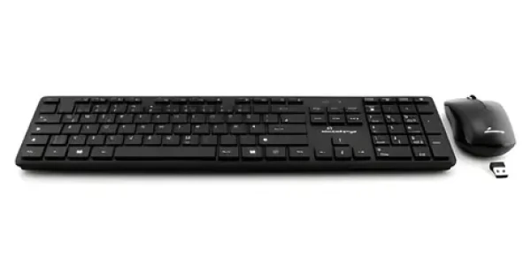 MediaRange MROS107 čierna / Klávesnica a myš / Bezdrôtová / 1200 DPI / QWERTZ / numerická klávesnica (MROS107)
