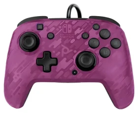 PDP Faceoff Deluxe+ Audio Camo Purple / Herný ovládač / drôtový / USB / 3M / Nintendo Switch (500-134-EU-CM05)