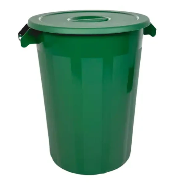 Denox Industrial zelená / Odpadkový kôš / 100 l / s vekom / PP plast
