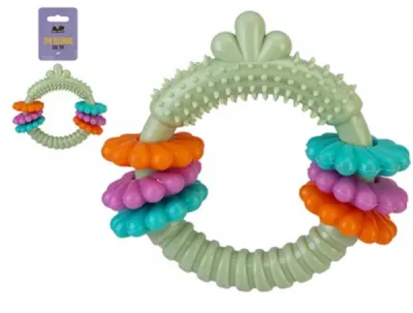 Pet Pro TPR Teething Toy with 6 Rings 13 cm / Hryzátko TPR so 6 krúžkami (10700510)