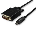 StarTech kábel USB-C na DVI čierna / 1080p / Thunderbolt 3 / 3m (CDP2DVI3MBNL)