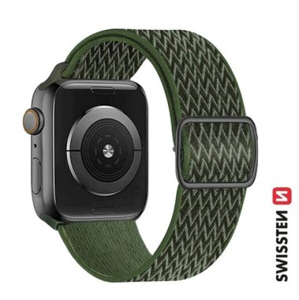 Swissten Nylonový remienok so sponou pre Apple Watch 38/40/41mm khaki (46000708)