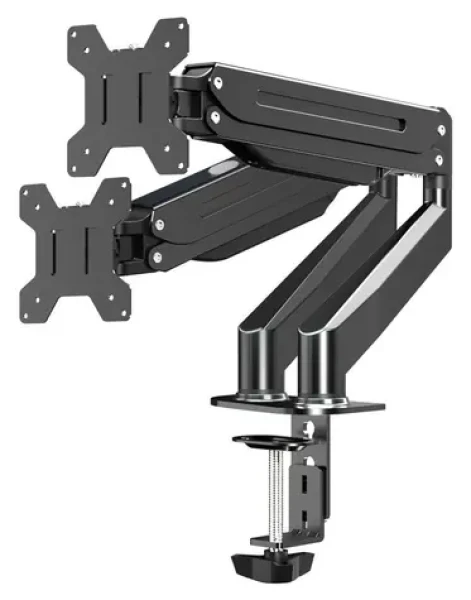 Esperanza ERW020 čierna / Duálne rameno na monitory / 17-27" / VESA 75x75-100x100 / plynová vzpera (ERW020)