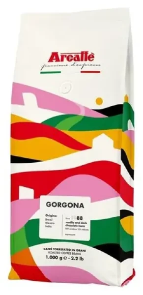Arcaffe Gorgona 1 kg / Zrnová káva / 85% Arabica 18 Robusta / Vákuové balenie (Gorgona)