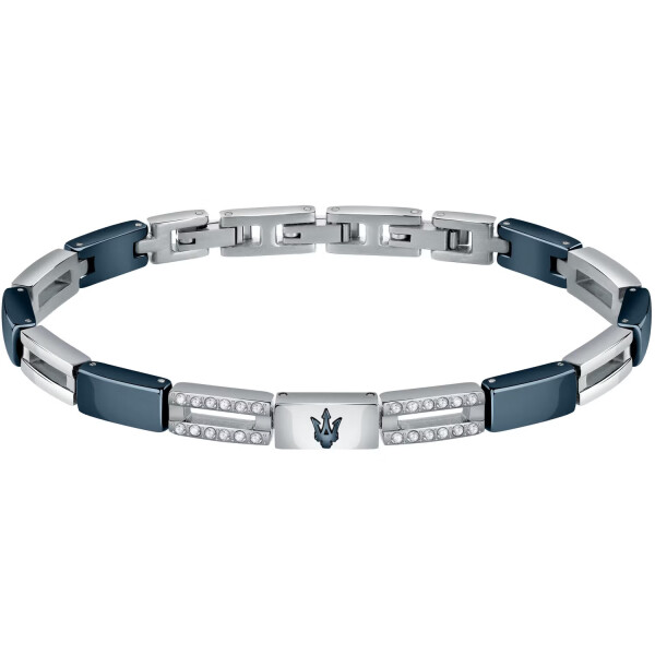 Maserati Moderný pánsky náramok s kryštálmi Ceramic JM223ATZ23