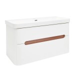 Kúpeľňová skrinka s umývadlom SAT Fusion 97,5x53x45 cm biela matná mat SATFUSION2100WU SATFUSION2100WU