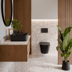 INVENA - Umývadlo na dosku PAROS TREND 48,5 cm, čierna CE-36-005-C