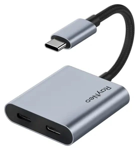 RayNeo USB-C / Adaptér / nabíjanie a video pre AR okuliare / 4K 60Hz / 100 W PD (XRAC-CHA01OS)