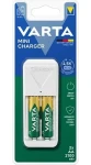 Varta Mini Charger biela / Nabíjačka batérií / 100-240V / 2x AA alebo AAA / vr. 2x AA 2100 mAh (57656101451)