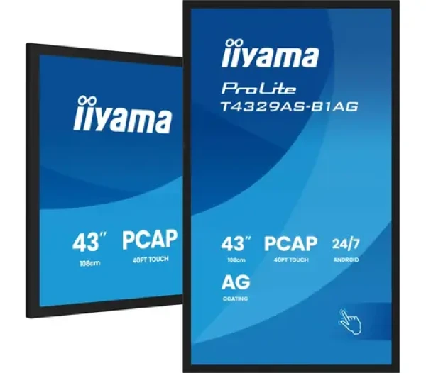 43" IIYAMA ProLite T4329AS-B1AG čierna / IPS / 3840x2160 / 16:9 / 6.5ms / 4000:1 / 500cd / HDMI / USB-C / repro (T4329AS-B1AG)