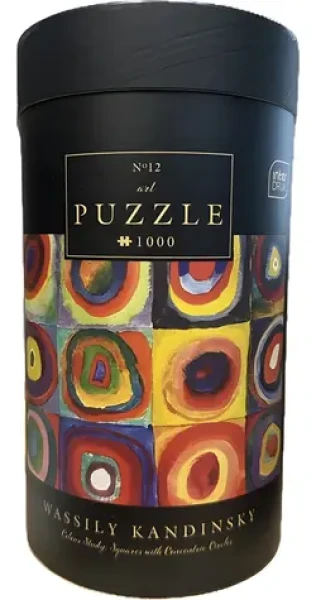 INTERDRUK Puzzle Art 12: Farebná štúdia: Štvorce so sústrednými kruhmi