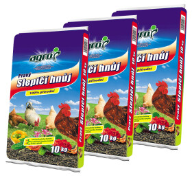 AGRO Slepačí hnoj 3 x 10 kg