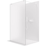 CERANO - Sprchová zástena Walk-in Onyx Duo Ľ/P - 8 mm - hranatá vzpera - biela matná, mliečne sklo - 70x200 CER-8050BD1854