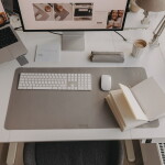 Eulenschnitt Bez názvu - Podložka na pracovní stůl Heart Grey 80 x 40 cm