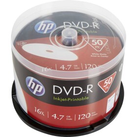 HP DME00025WIP DVD-R 4.7 GB 50 ks vreteno; DME00025WIP - HP DVD-R 4,7GB 16x, 50ks