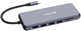 Verbatim USB-C Pro Multiport Hub 14 Port CMH-14 (2 x HDMI | VGA | RJ45 | 3 x USB-A 3.2 Gen1 | USB-C 3.2 Gen1 | 2 x USB-A 2.0 | SD | microSD | Audio Jack | USB-C PD)