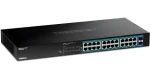 Trendnet 24-portový PoE+ switch s 2x SFP / Switch / 24x Gigabit PoE+ / 380 W / 52 Gbit/s / kovové prevedenie (TPE-TG262)