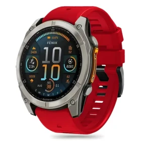 Tech-Protect Silicone Line červená / Remienok pre Garmin Fenix / 5X/5X PLUS/6X/6X Pro/7X/8 (51 mm) / Silikón