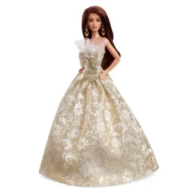 Mattel JBH97 Barbie - Vianočná bábika hnedovláska 2025