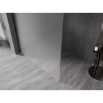 MEXEN/S - Kyoto-X Sprchová zástena WALK-IN 80 x 200, dekor 10 mm, čierna 800-080-101-70-30-X